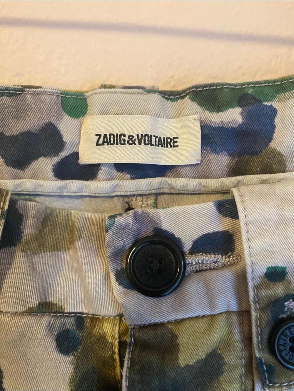 Zadig & Voltaire Pia Camou Camouflage Floral Barrel Pants Size 27 US 4 - Picture 6 of 11